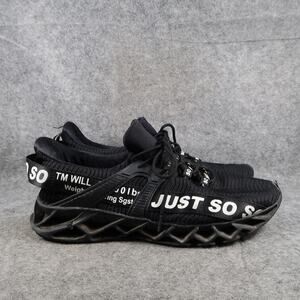 Just So So Shoes Mens 12 Sneakers Athletic Trainer Casual Active Black Lace Up